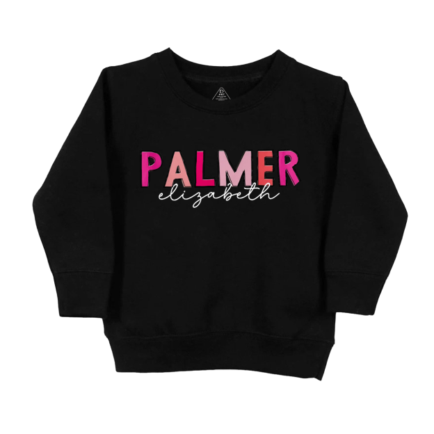 Personalized Pink Name Kids Sweatshirt
