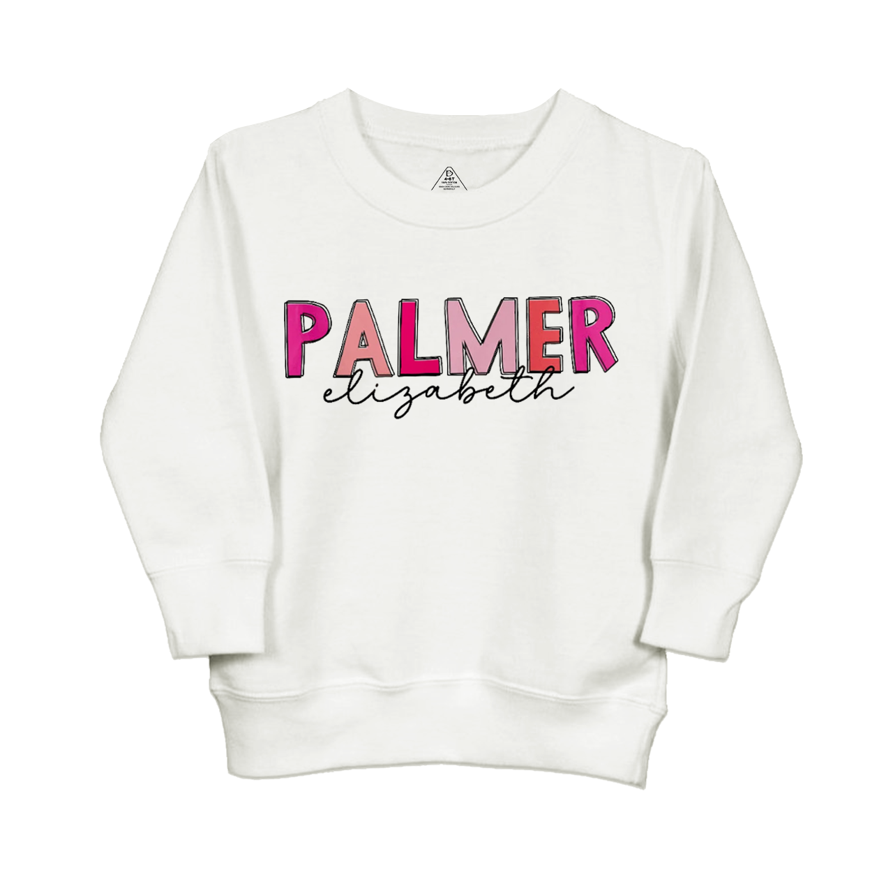 Personalized Pink Name Kids Sweatshirt
