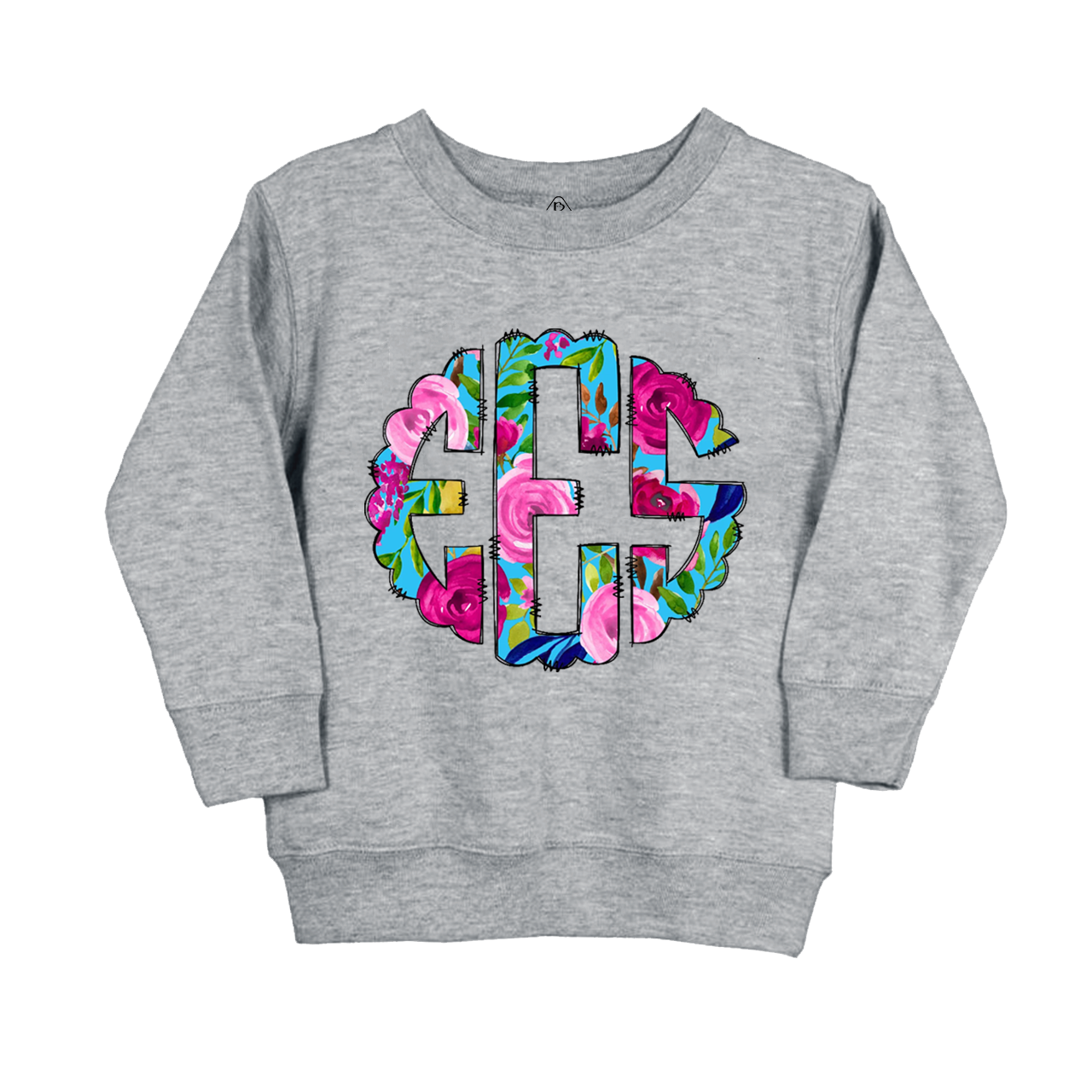 Personalized Floral Name Kids Sweatshirt