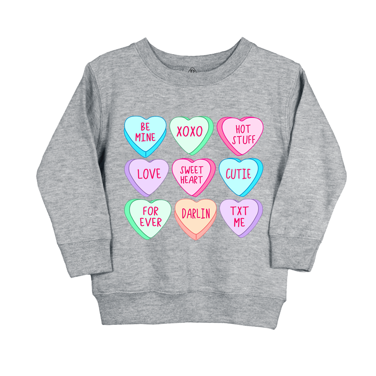 Candy Hearts Valentines Kids Sweatshirt