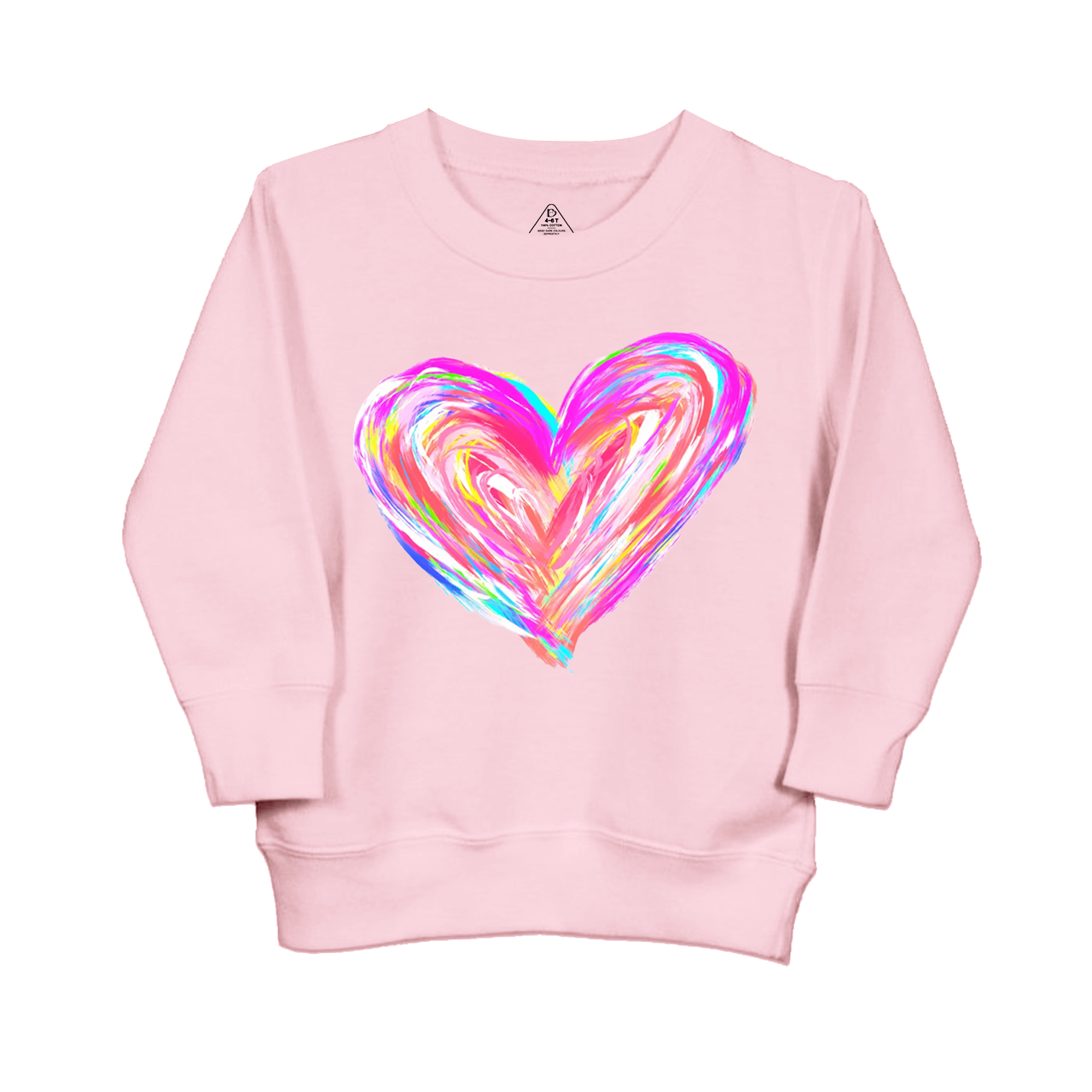Rainbow Heart Valentines Kids Sweatshirt