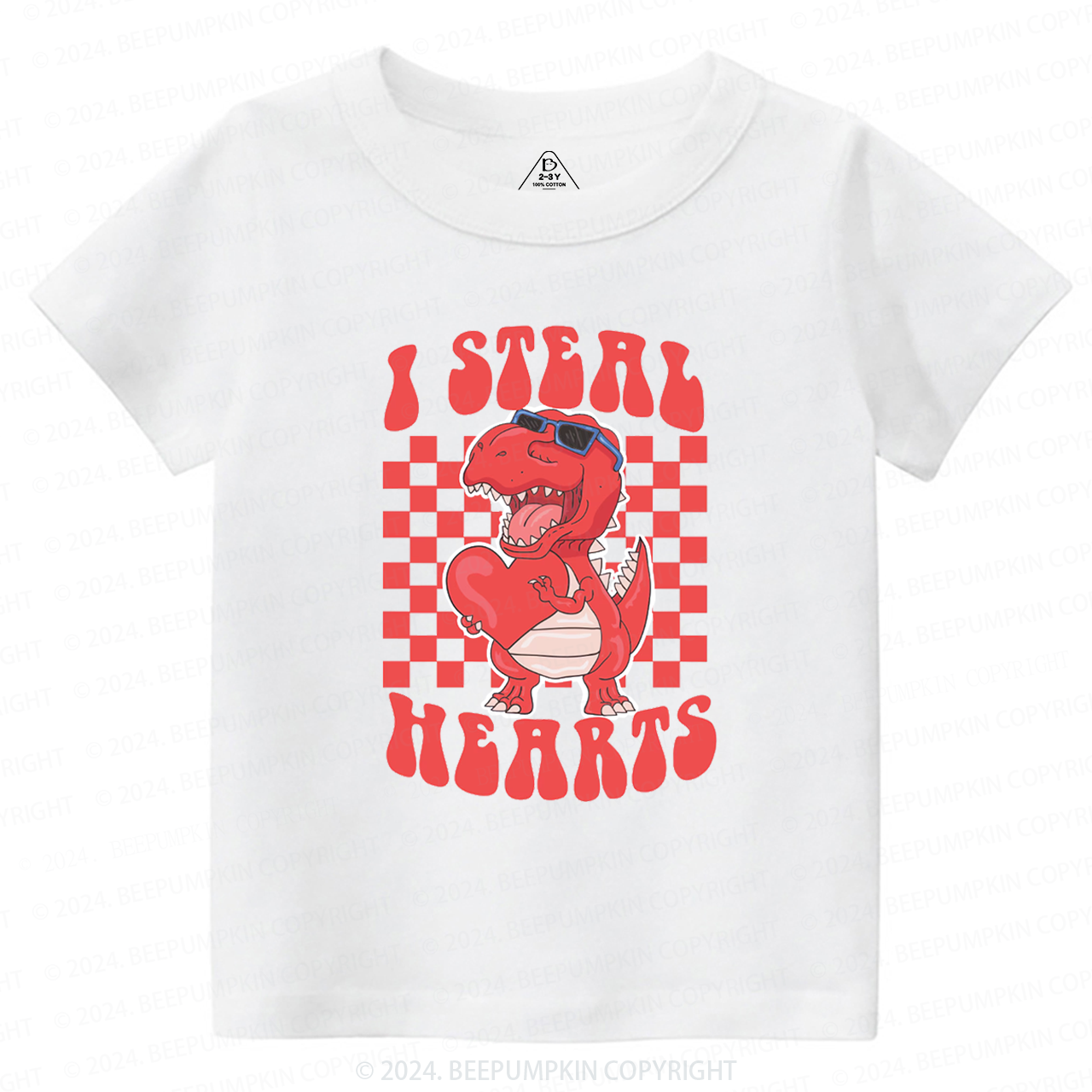 I Steal Hearts Valentine Toddler&Kids Tees Beepumpkin
