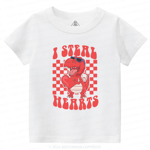 I Steal Hearts Valentine Toddler&Kids Tees Beepumpkin