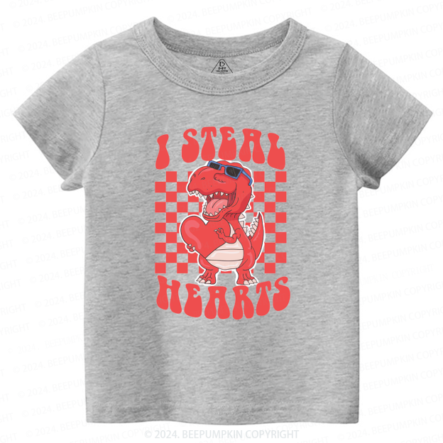 I Steal Hearts Valentine Toddler&Kids Tees Beepumpkin