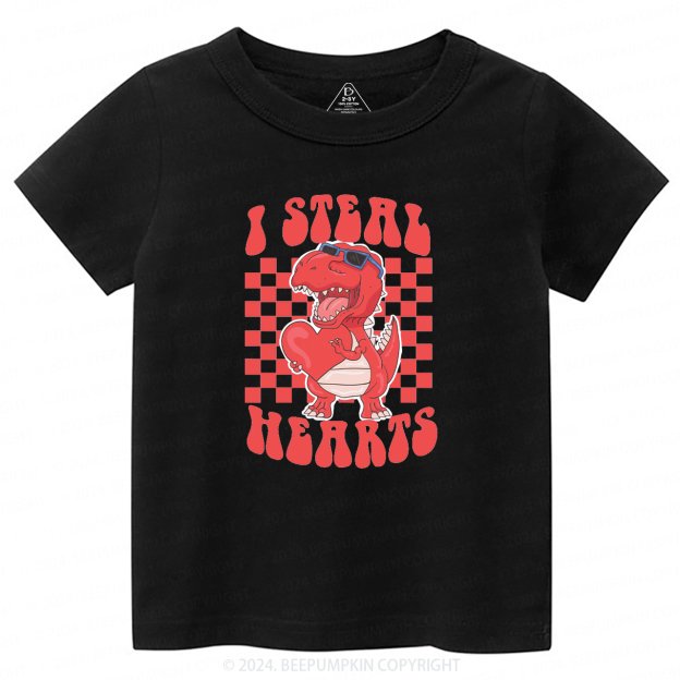 I Steal Hearts Valentine Toddler&Kids Tees Beepumpkin