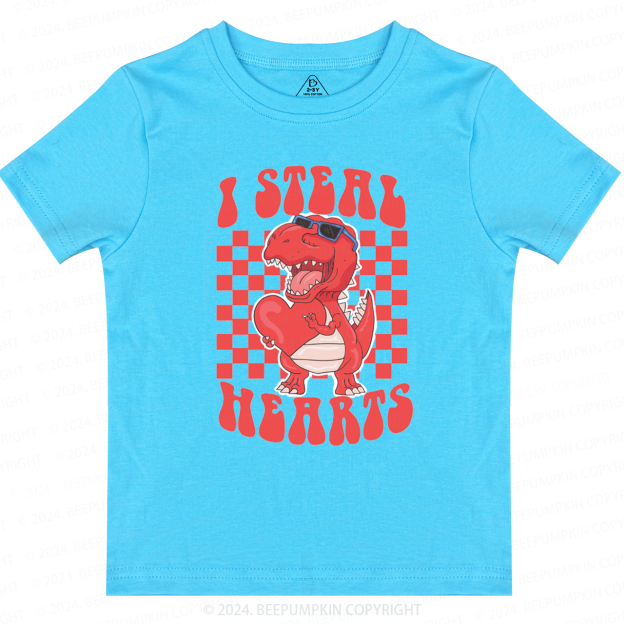 I Steal Hearts Valentine Toddler&Kids Tees Beepumpkin