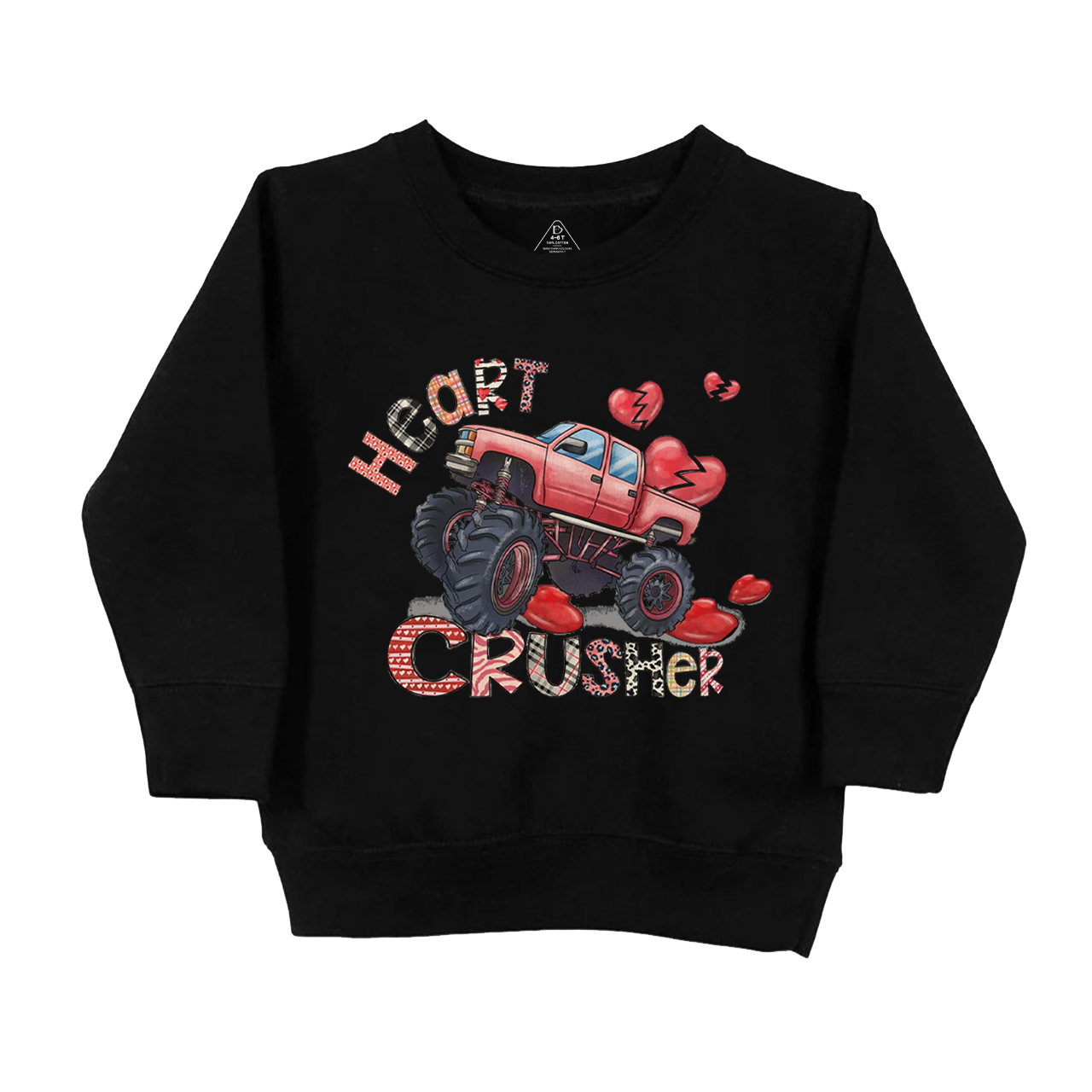 Heart Crusher Retro Natural Kids Sweatshirt