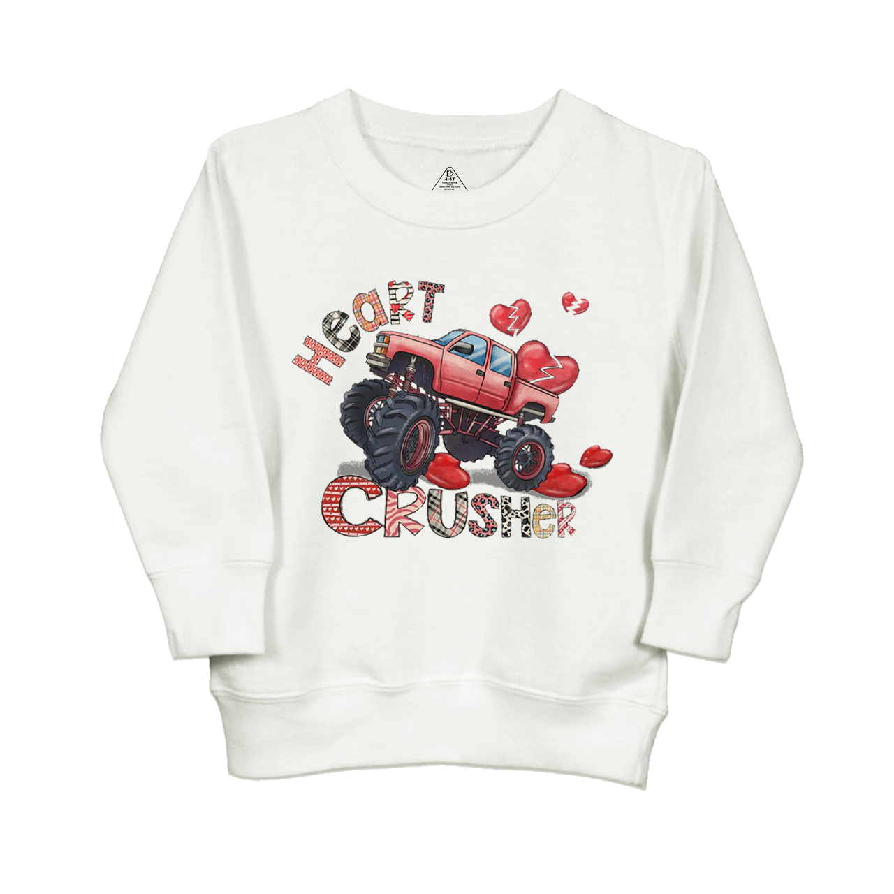 Heart Crusher Retro Natural Kids Sweatshirt