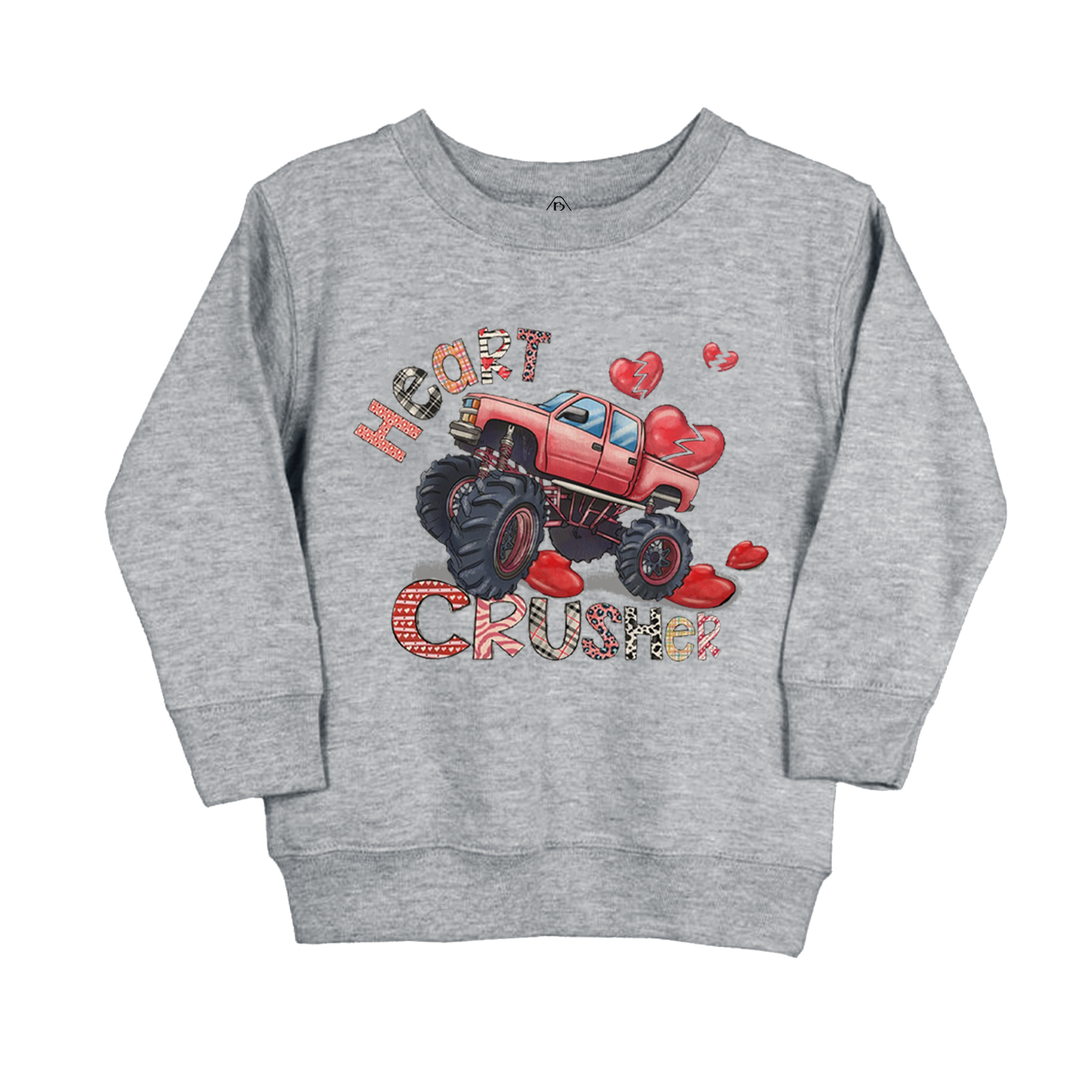 Heart Crusher Retro Natural Kids Sweatshirt