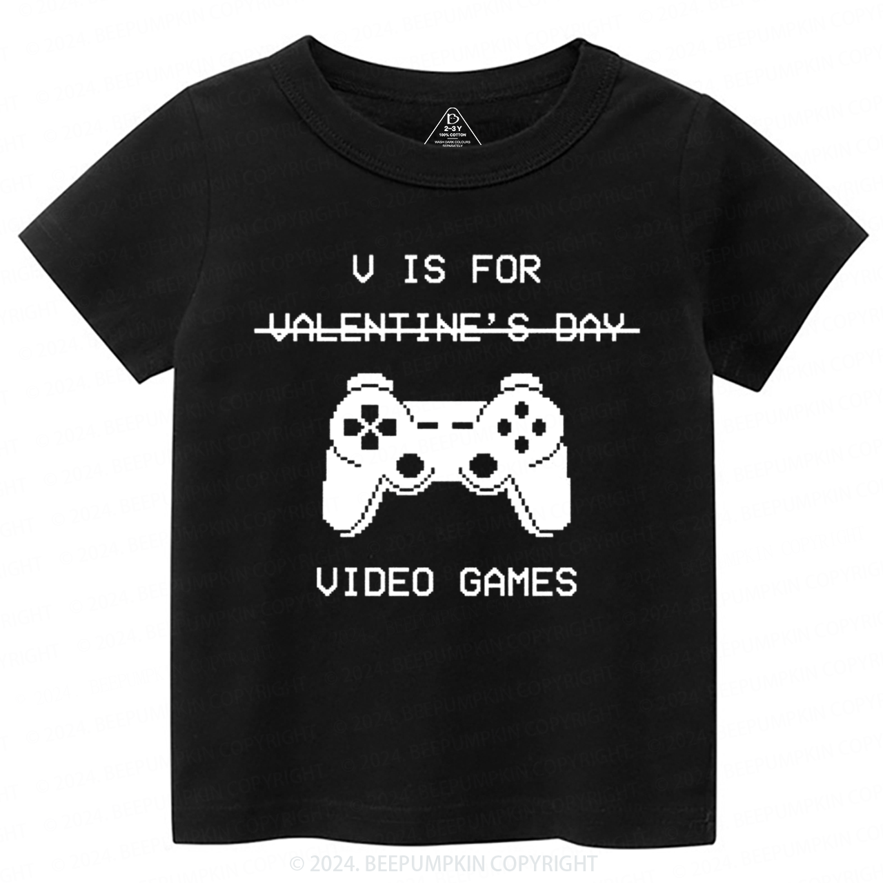 V Is For Video Games Toddler&Kids Tees Beepumpkin