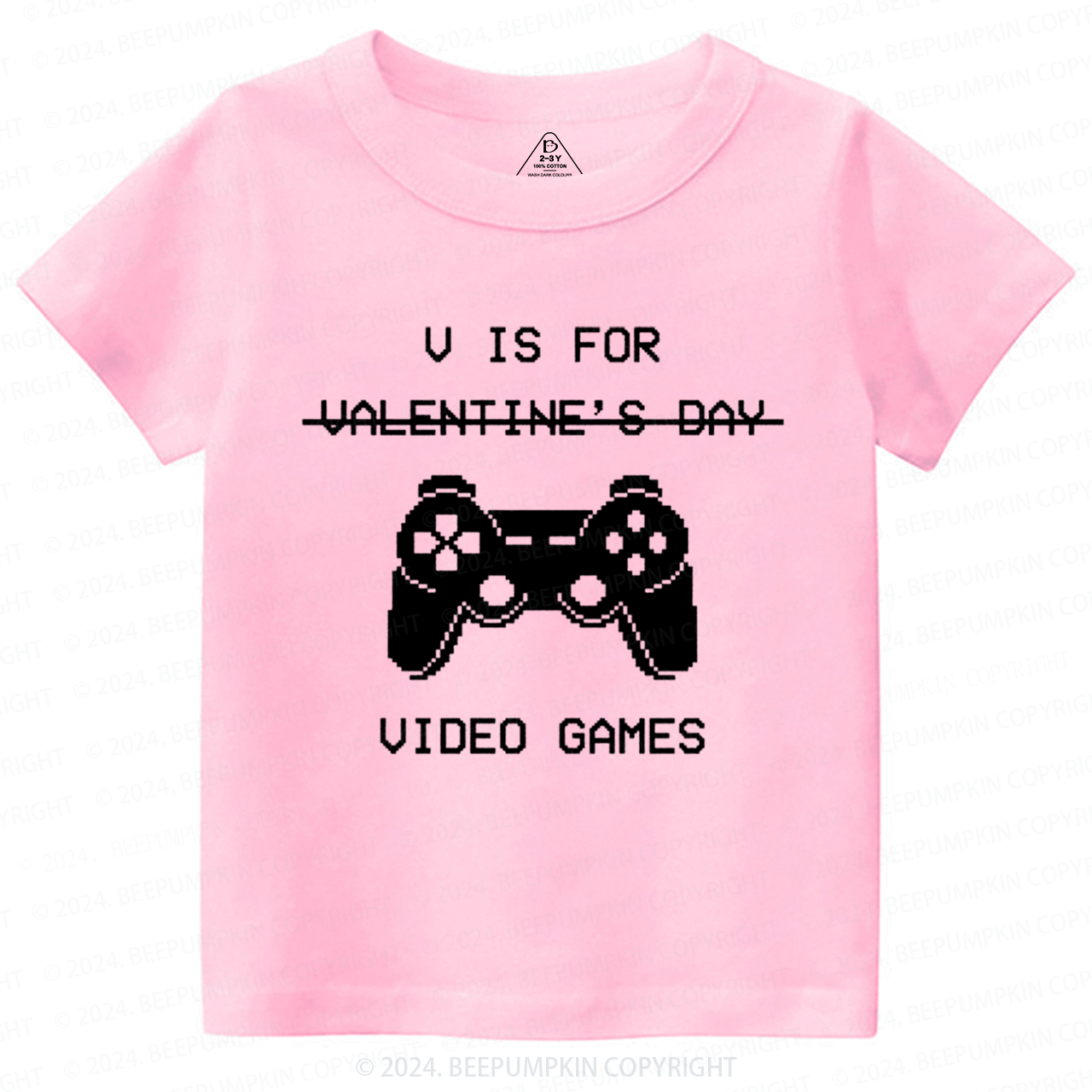 V Is For Video Games Toddler&Kids Tees Beepumpkin