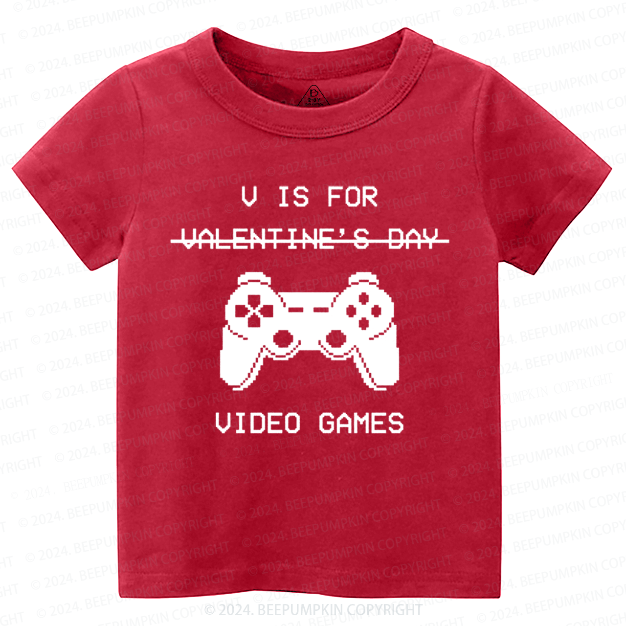 V Is For Video Games Toddler&Kids Tees Beepumpkin