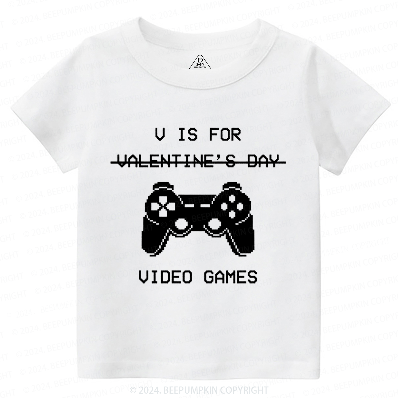 V Is For Video Games Toddler&Kids Tees Beepumpkin