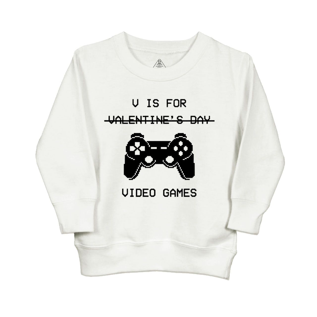 V Is For Video Games Kids Sweatshirt