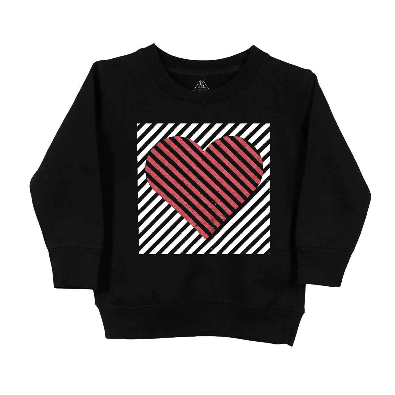 Stripe Heart Valentine Kids Sweatshirt