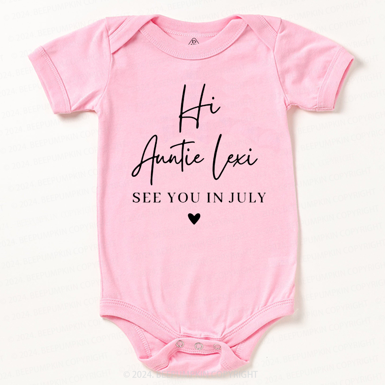 Personalized Hi Auntie See You In Bodysuit For Baby 