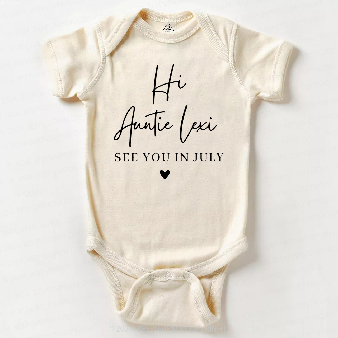 Personalized Hi Auntie See You In Bodysuit For Baby 
