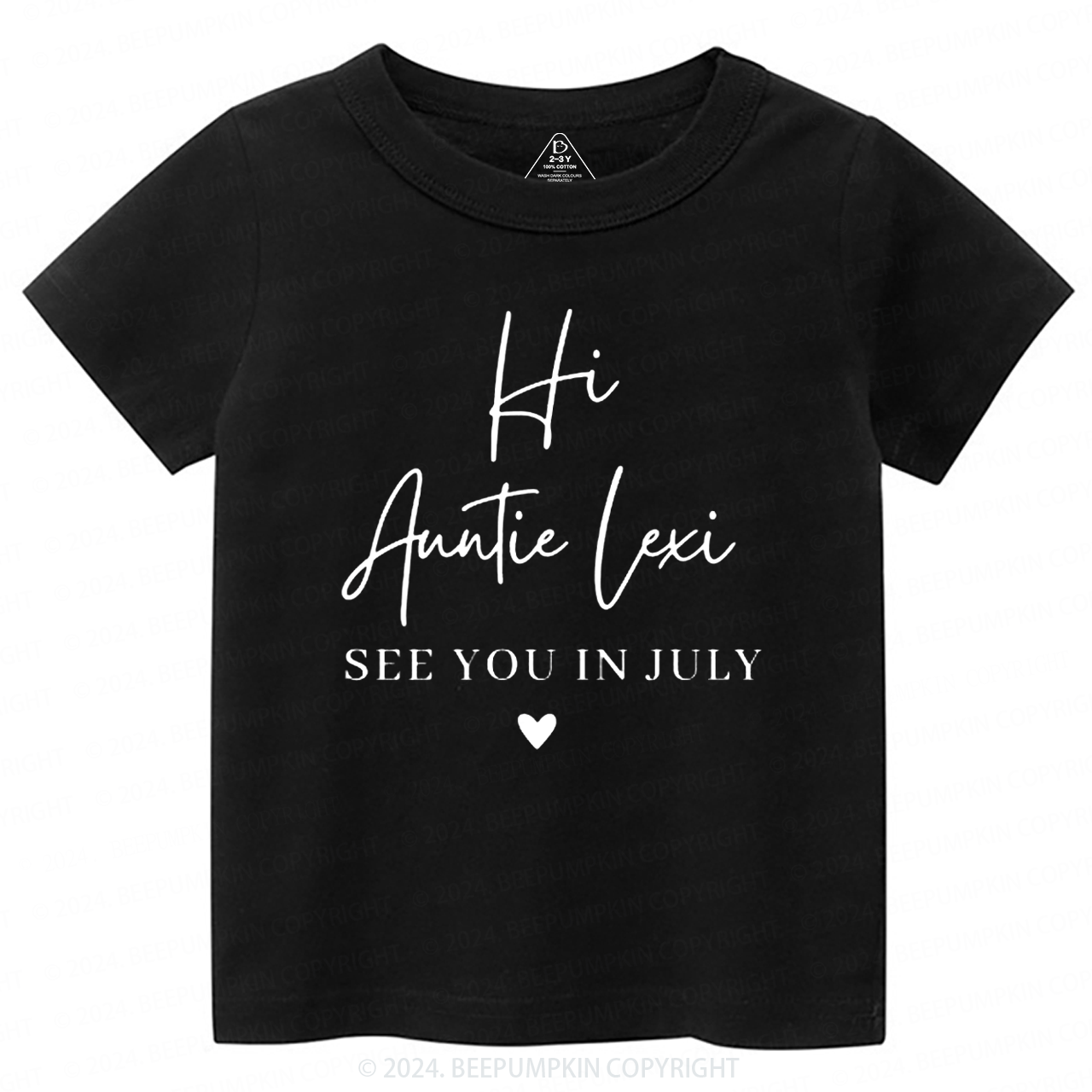 Personalized Hi Auntie See You In Toddler&Kids Tees 