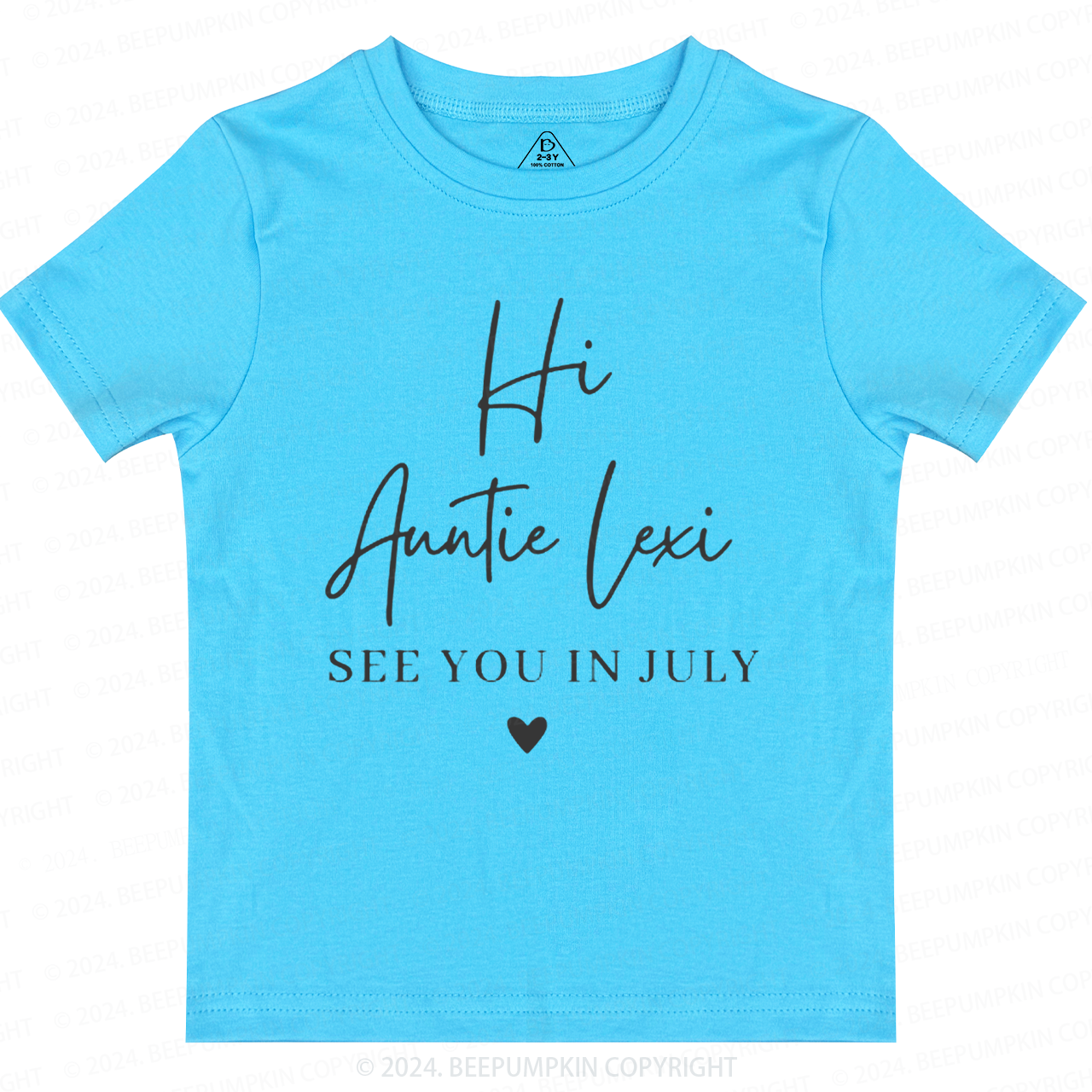 Personalized Hi Auntie See You In Toddler&Kids Tees 