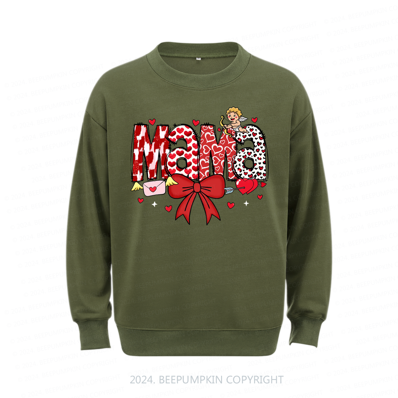 Valentine Cupid Bow Sweatshirt For Mama