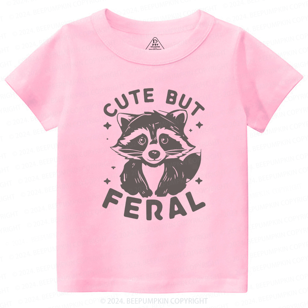 Cute But Feral Toddler&Kids Tees Beepumpkin 7