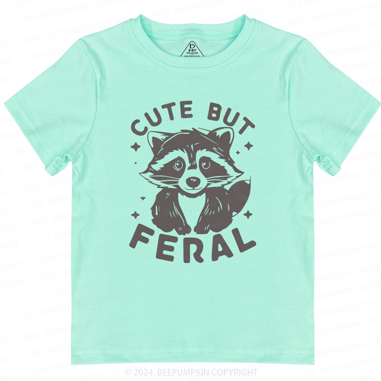 Cute But Feral Toddler&Kids Tees Beepumpkin 7