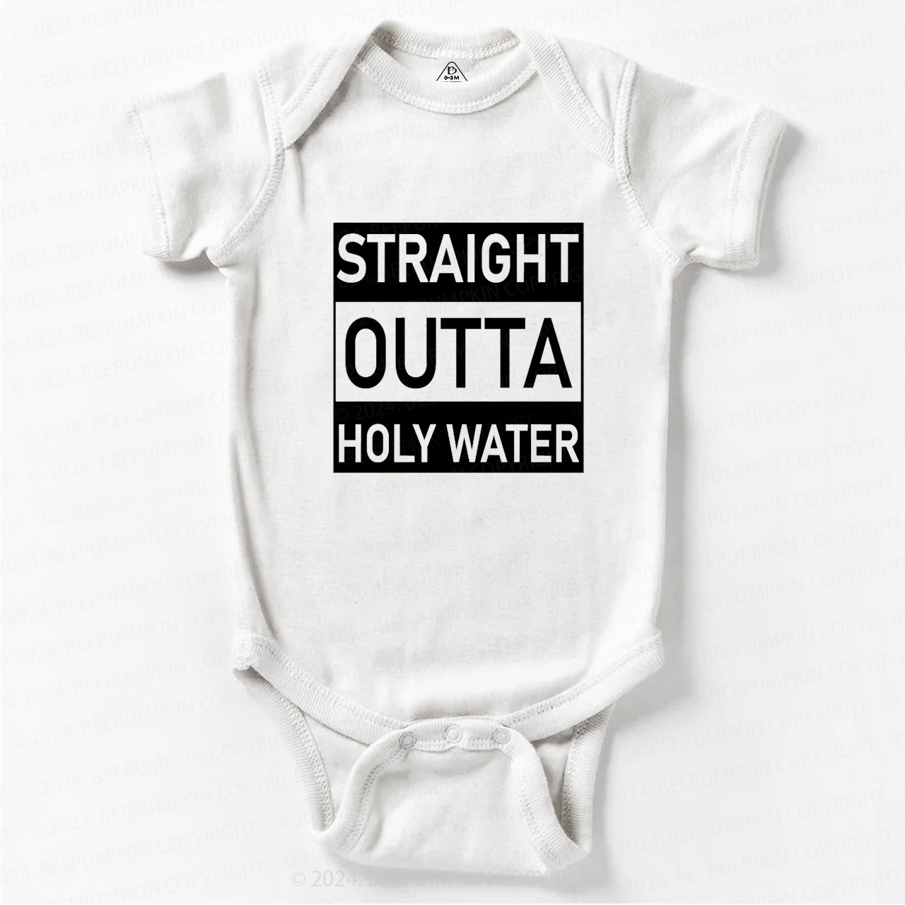 Straight Outta Holy Water Bodysuit For Baby Beepumpkin