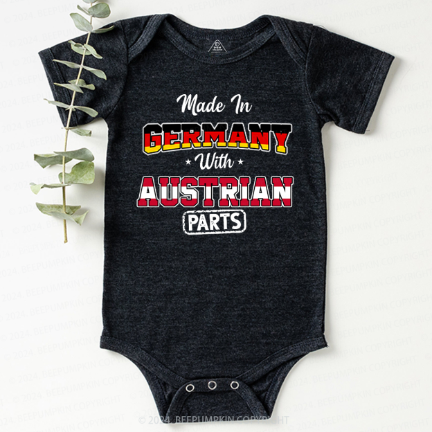 Personalized  Made In Parts National Flag Bodysuit Beepumpkin