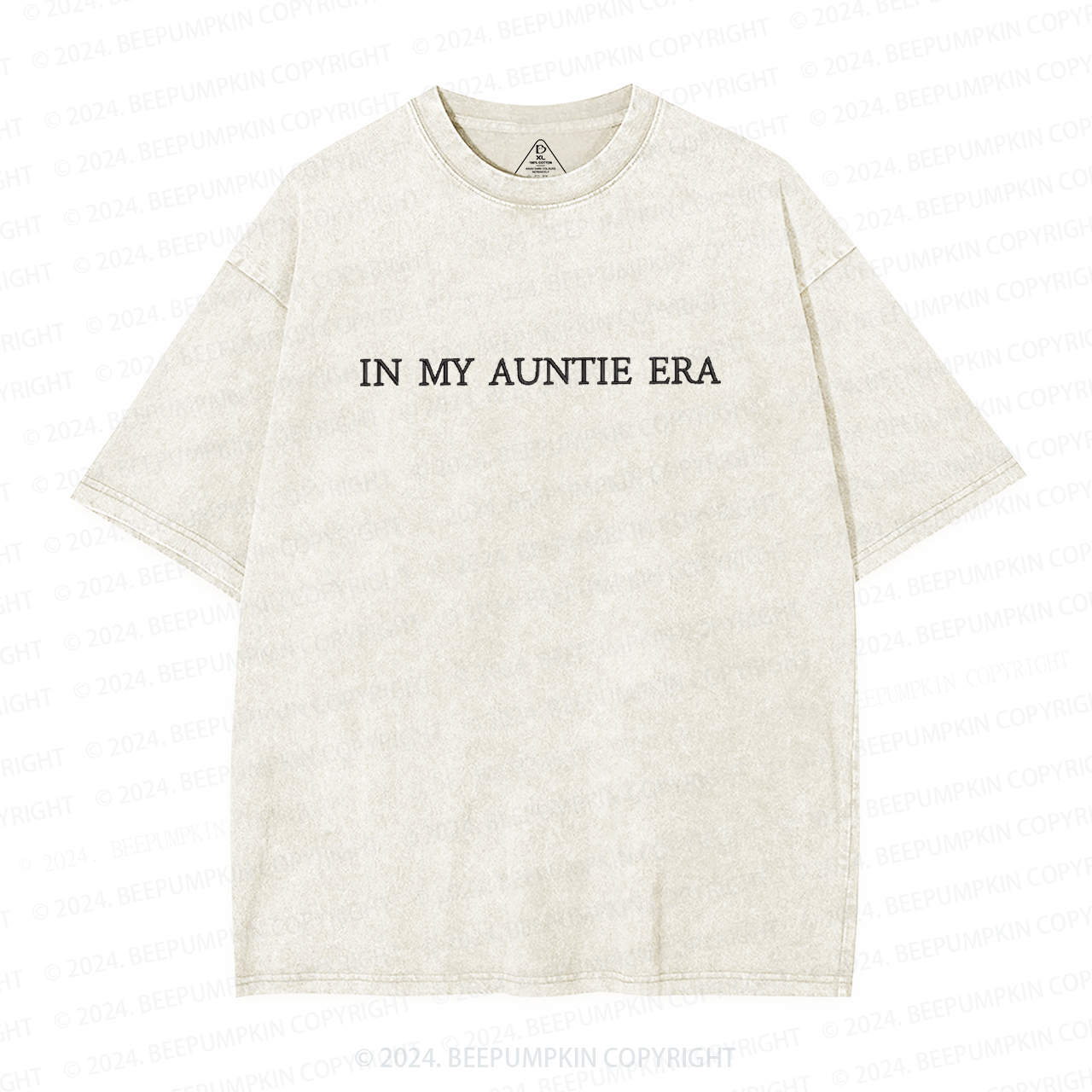 In My Auntie Era Embroidered Auntie Washed Tees