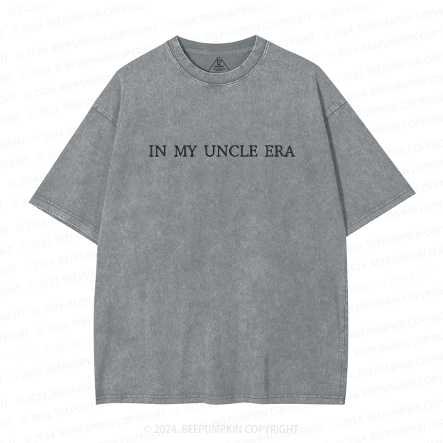 In My Uncle Era Embroidered Washed Tees