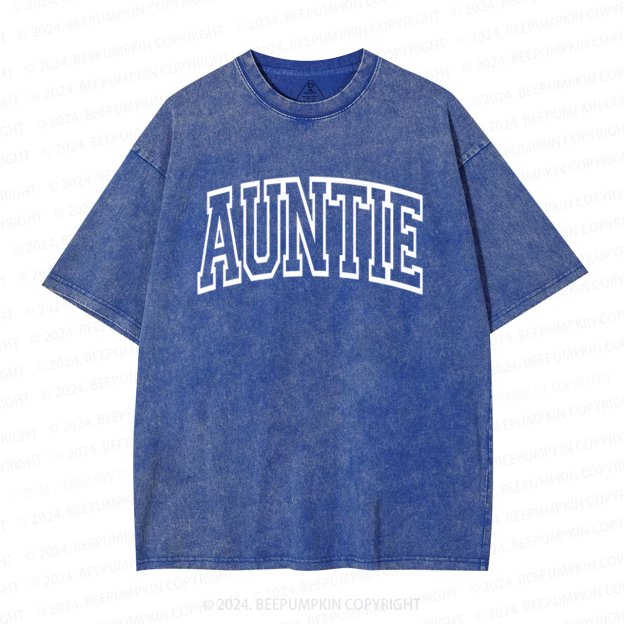 New Auntie Aunt Washed T-Shirts 