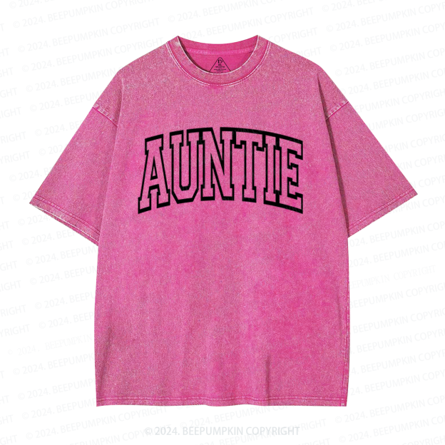 New Auntie Aunt Washed T-Shirts 