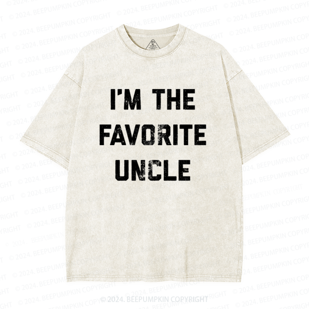 I'm The Favorite Uncle Washed T-Shirts 