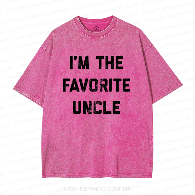 I'm The Favorite Uncle Washed T-Shirts 