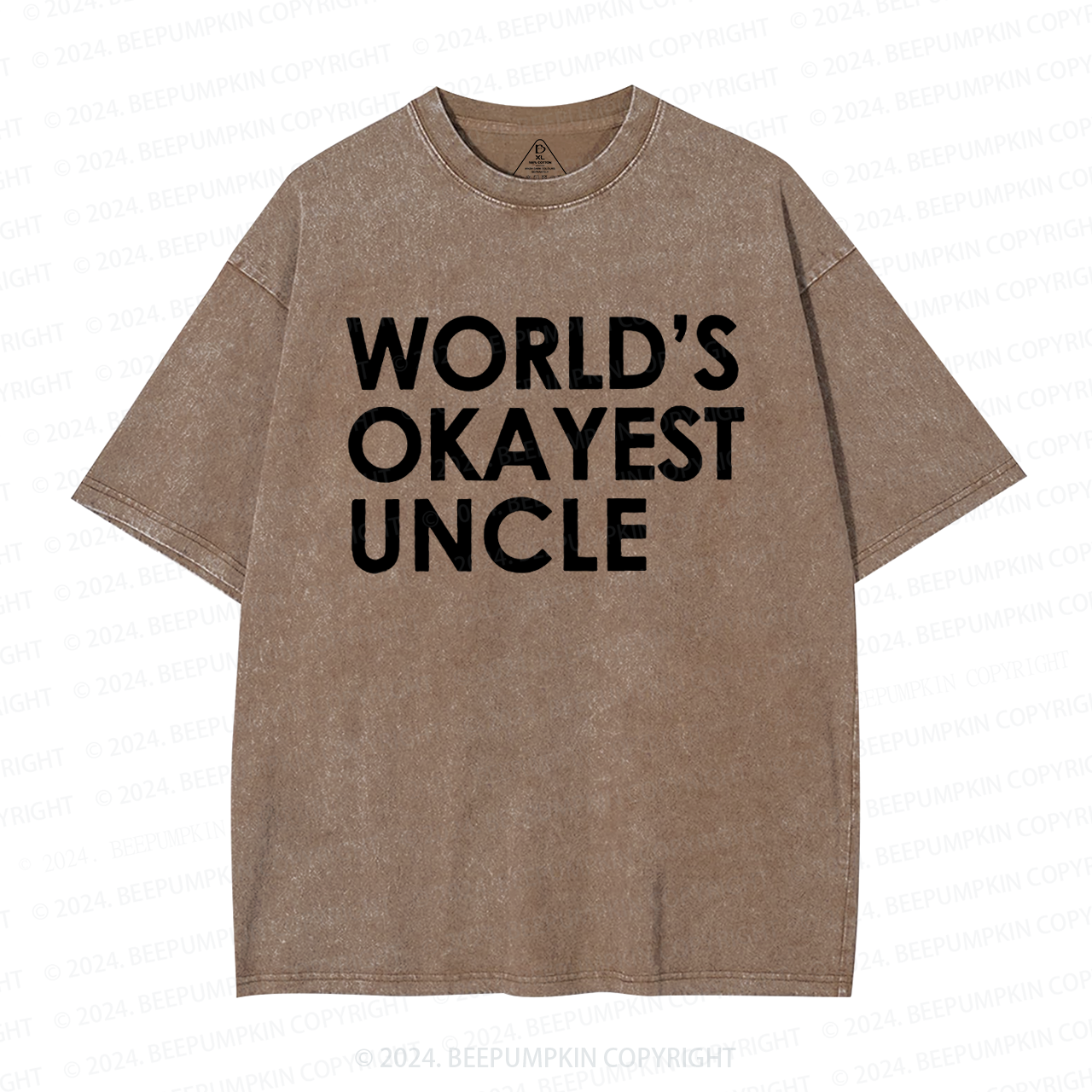 World's Okayest UNCLE Washed T-Shirts 