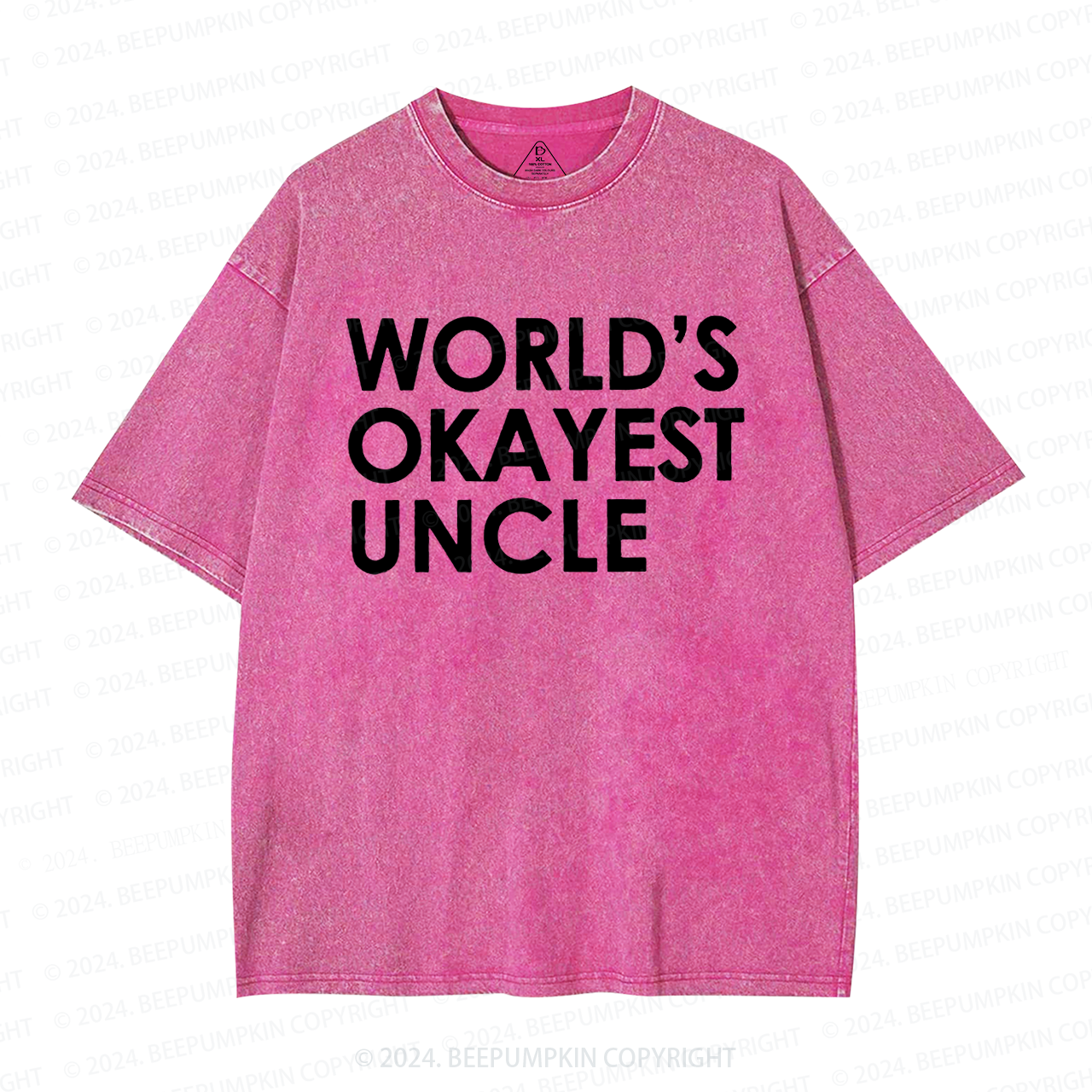 World's Okayest UNCLE Washed T-Shirts 
