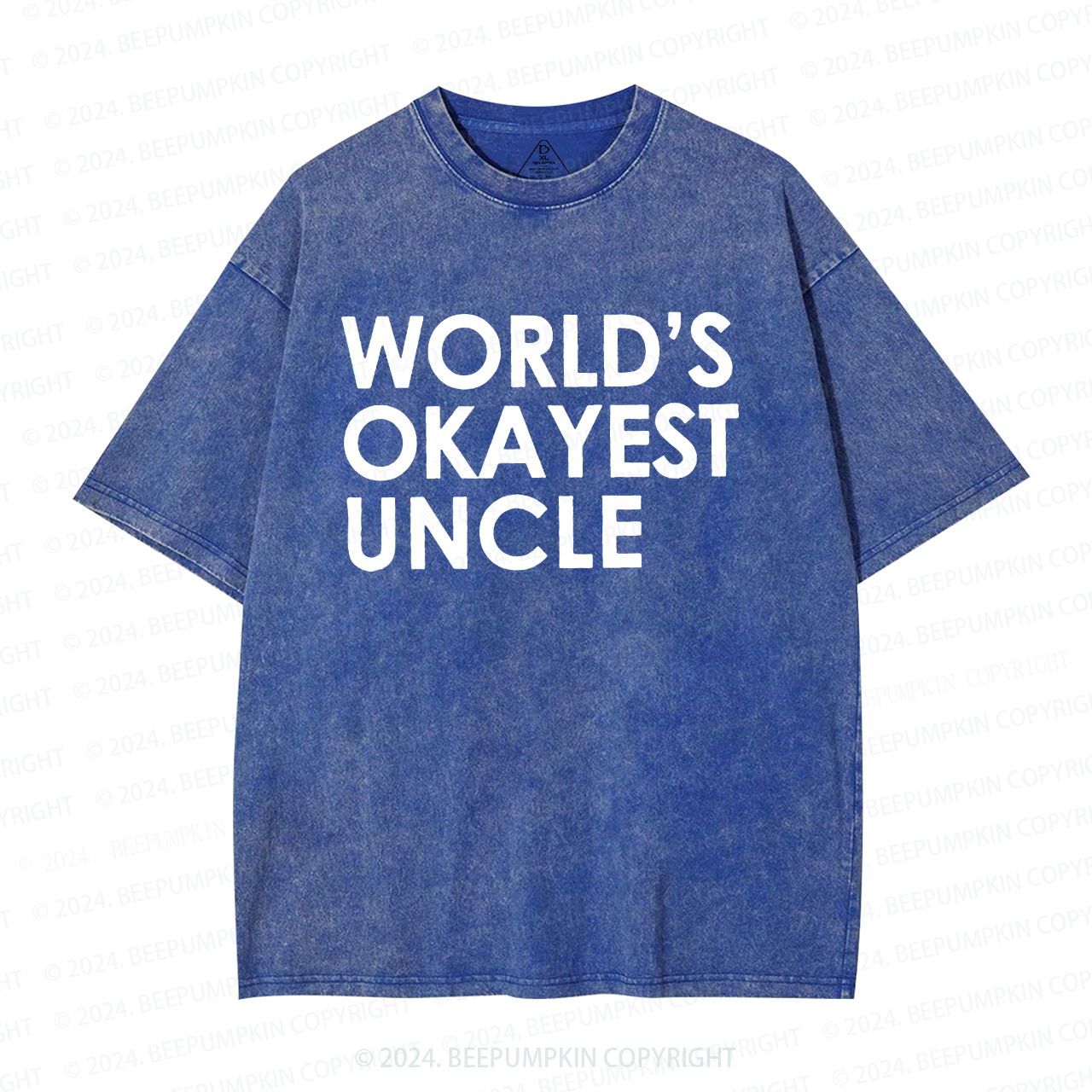 World's Okayest UNCLE Washed T-Shirts 