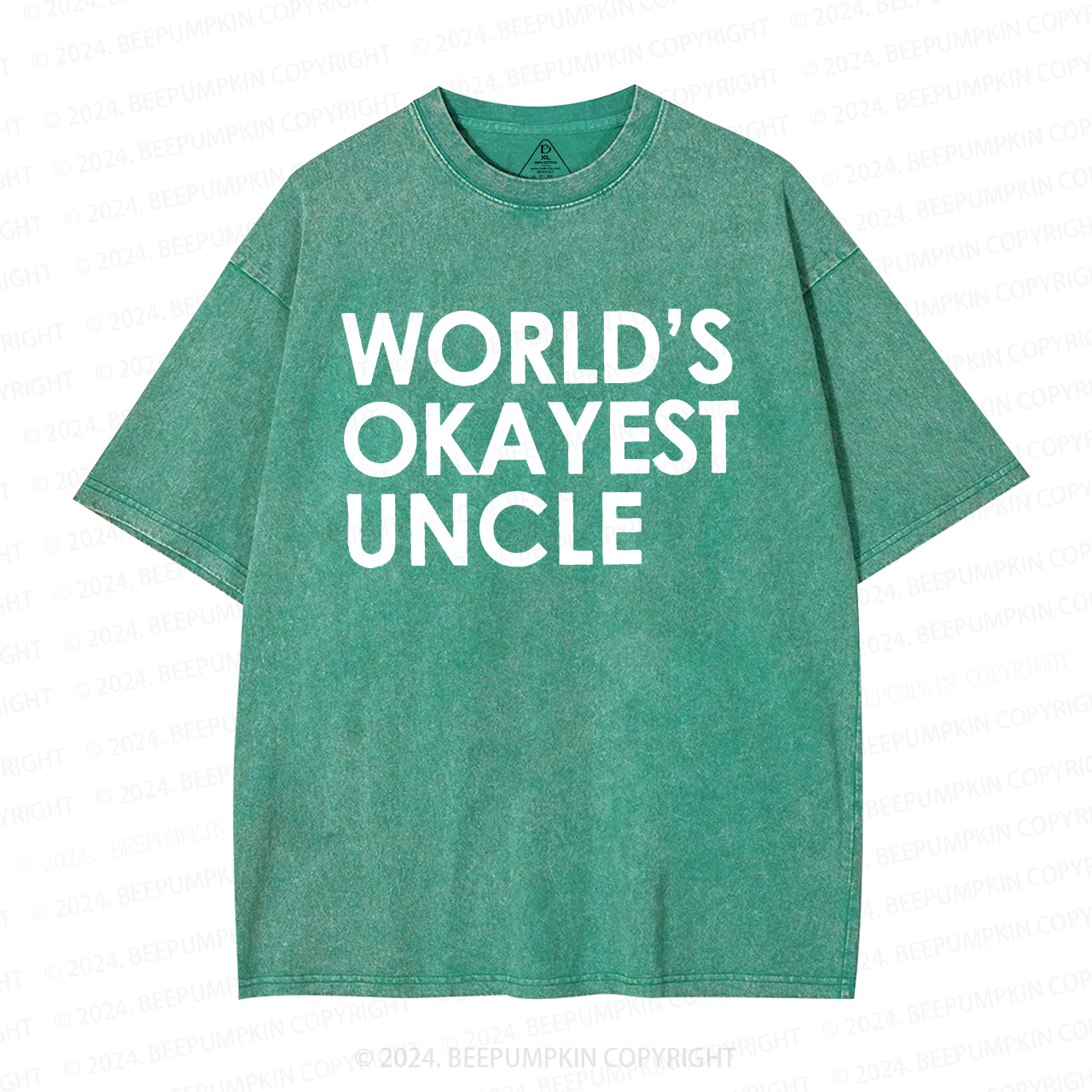 World's Okayest UNCLE Washed T-Shirts 