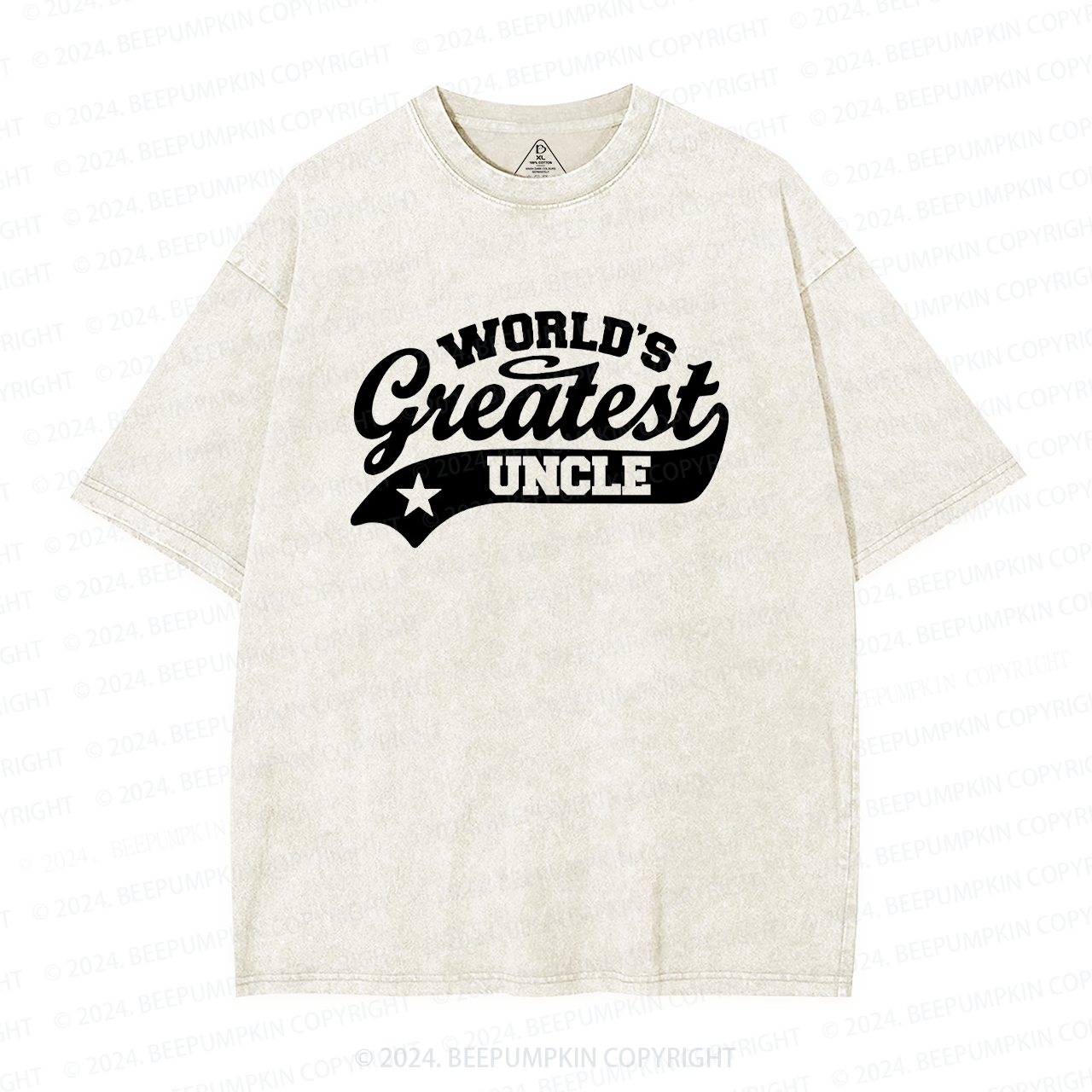 World’s Best Uncle Washed T-Shirts 