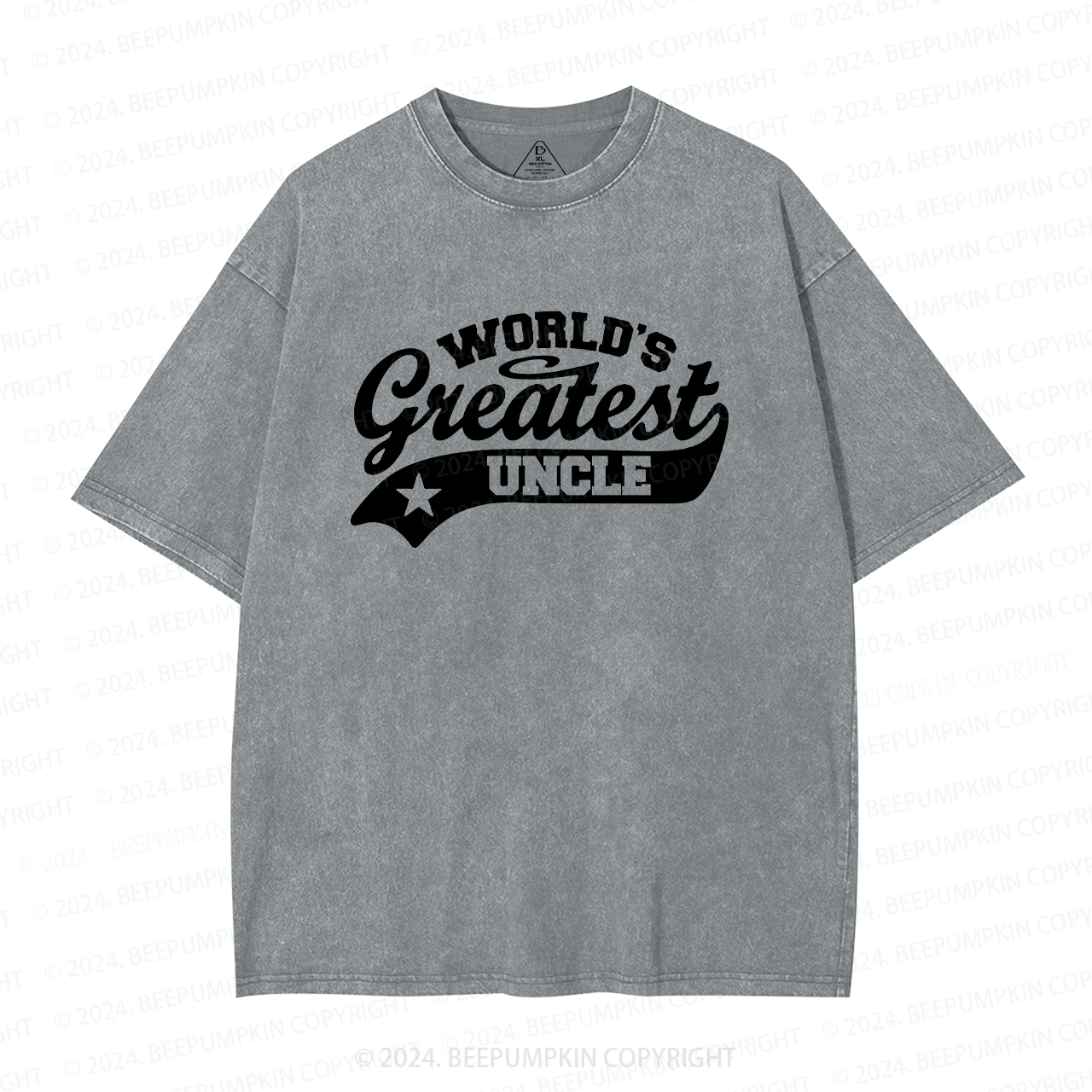 World’s Best Uncle Washed T-Shirts 
