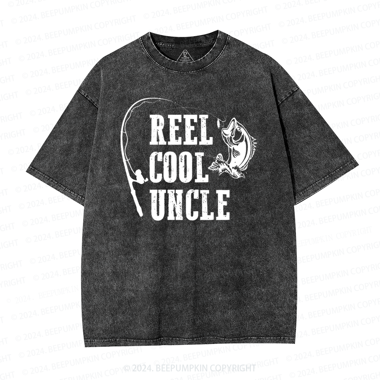 Fishing Reel Cool Uncle Washed T-Shirts 