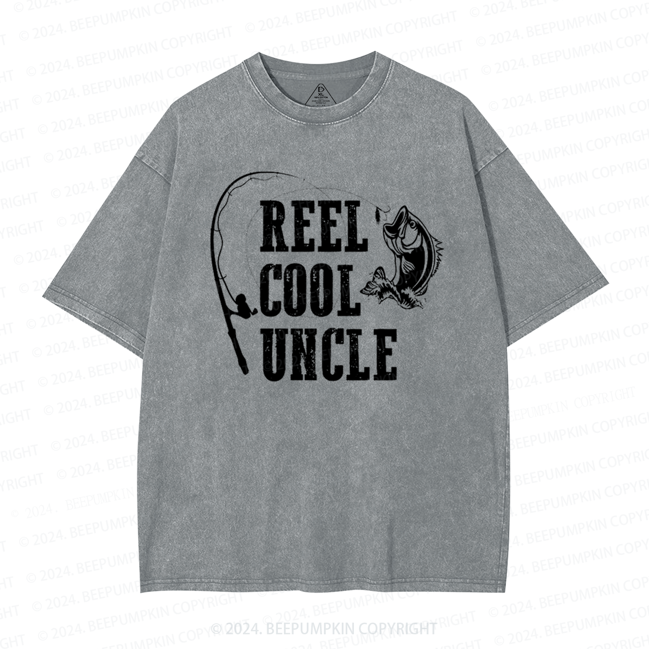 Fishing Reel Cool Uncle Washed T-Shirts 