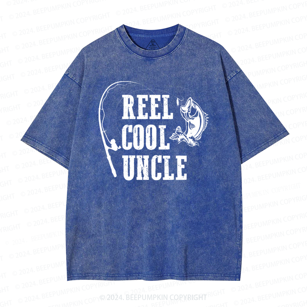 Fishing Reel Cool Uncle Washed T-Shirts 