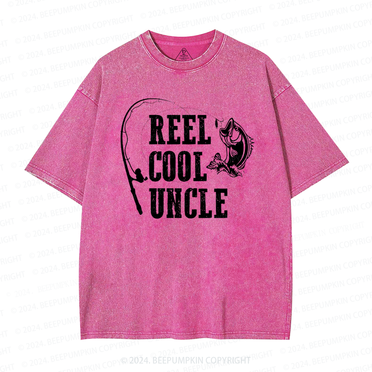 Fishing Reel Cool Uncle Washed T-Shirts 