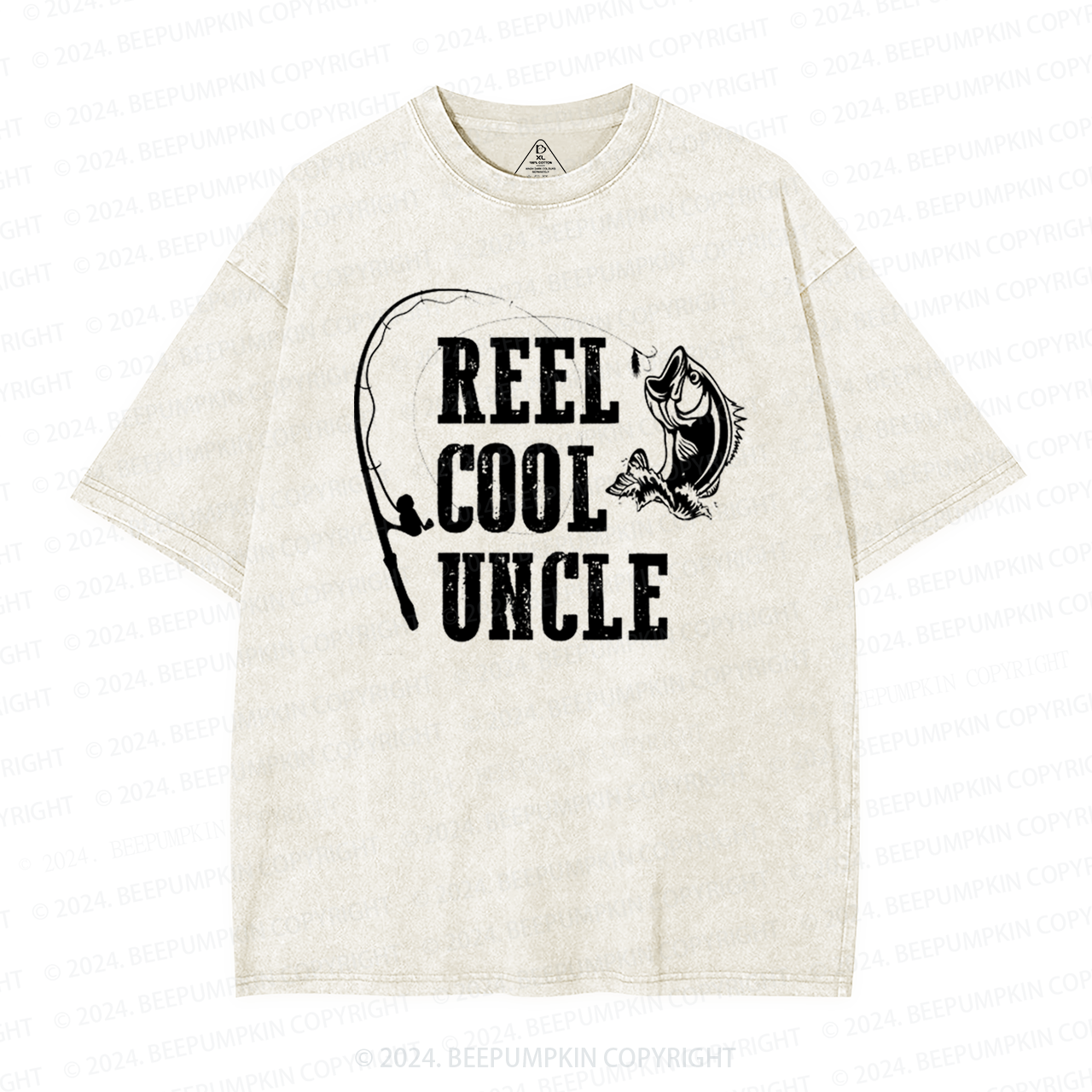 Fishing Reel Cool Uncle Washed T-Shirts 