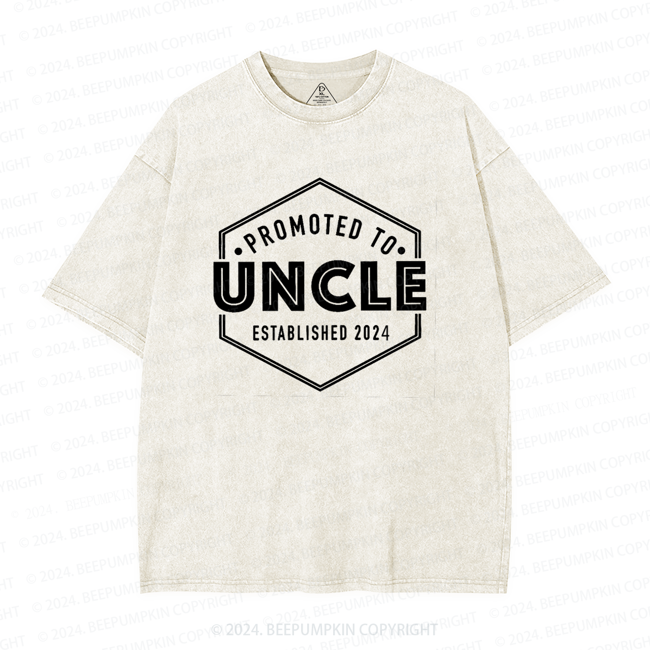 Promoted to Uncle Washed T-Shirts 