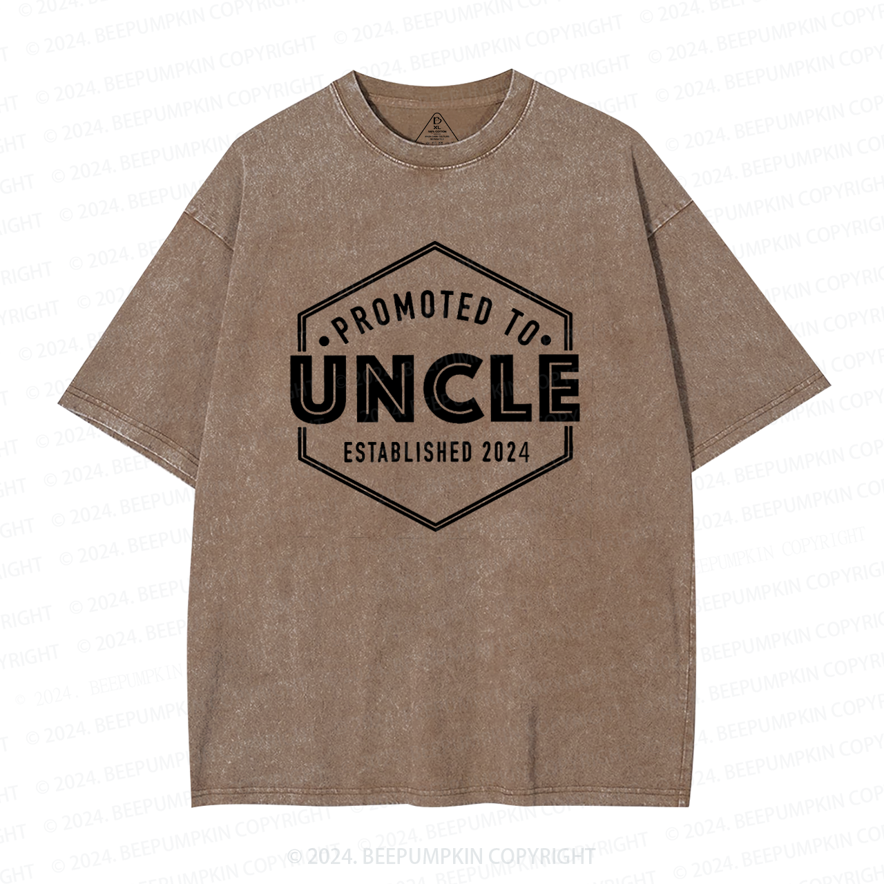 Promoted to Uncle Washed T-Shirts 