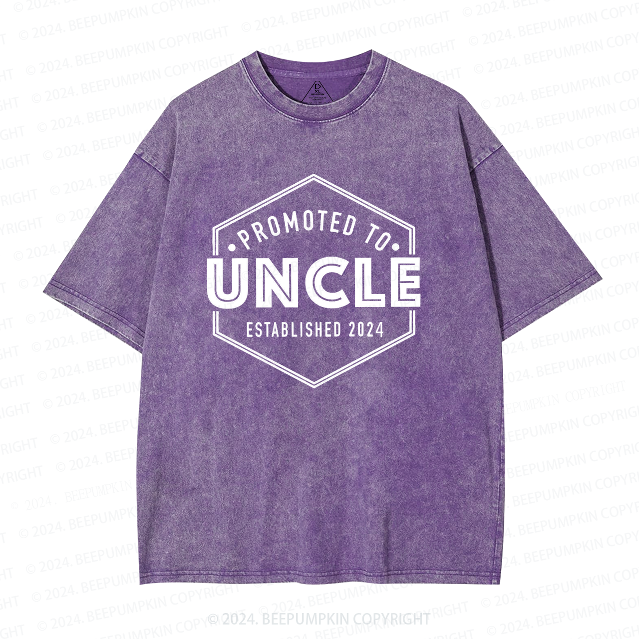 Promoted to Uncle Washed T-Shirts 