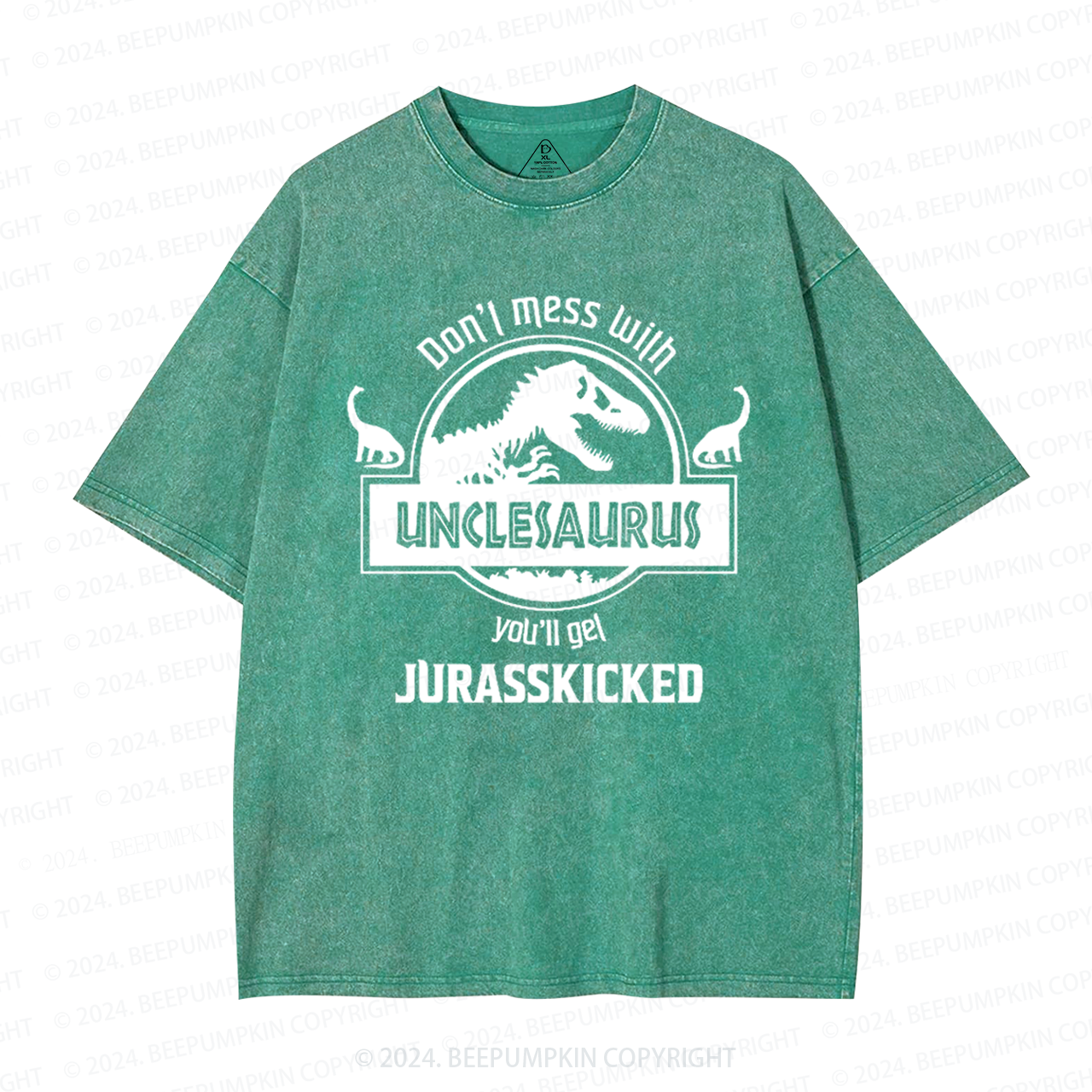 Don't Mess With Unclesaurus You'll Get Jurasskicked Uncle Washed T-Shirts 