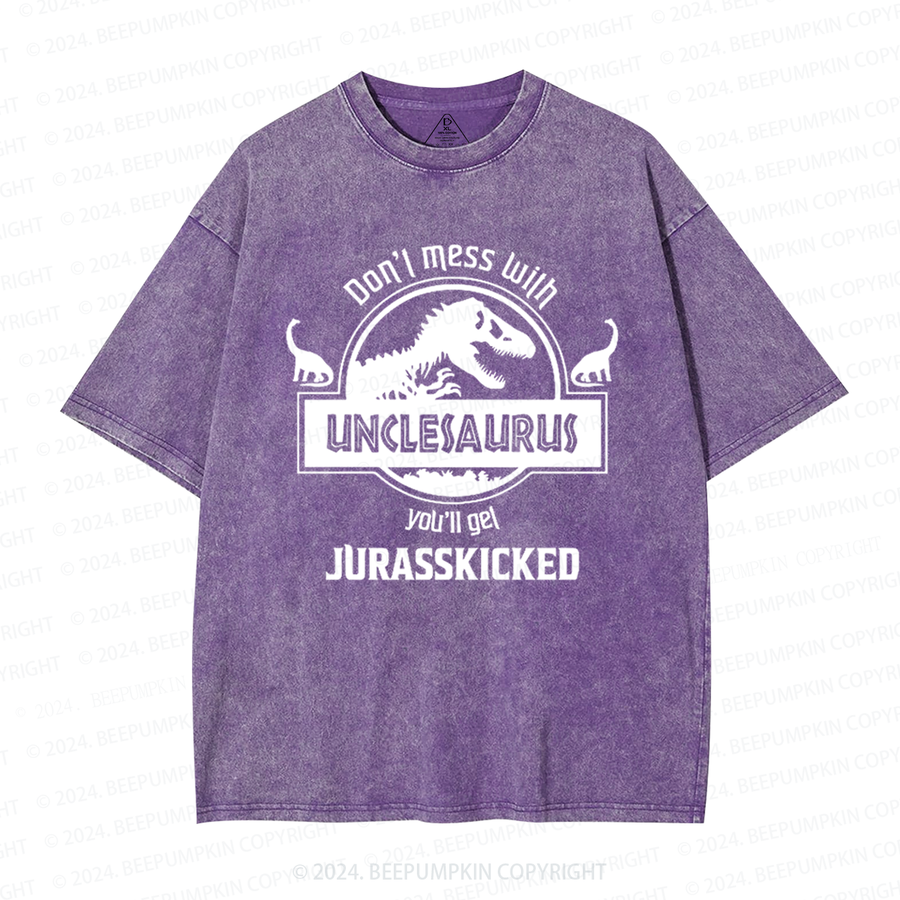 Don't Mess With Unclesaurus You'll Get Jurasskicked Uncle Washed T-Shirts 